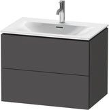 DURAVIT L-Cube Waschtischunterbau wandhängend 720 mm weiß matt mit 2 Schubkästen und Tip-On-Technik
