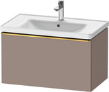Duravit D-Neo Waschtischunterbau 784 mm Eiche Schwarz Matt mit 1 Auszug und Bronze-Griff
