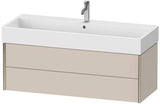 Duravit Waschtischunterbau XVIU 397x1184x454mm Prof. Champ ma weiß matt – wandhängend, 2 Schubkästen, Tip-On-Technik