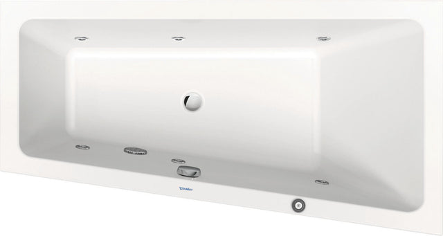 Duravit No.1 Whirlwanne 1500x800mm Trapez Einbau mit 6 Chromdüsen und Fußgestell