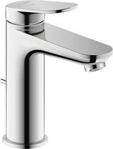 Duravit Wave Einhebel-Waschtischmischer FreshStart mit Zugstange, Chrom – 122 mm Ausladung