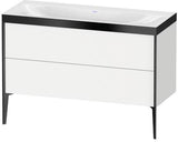 Duravit XViu Möbelwaschtisch-Set 1200 mm mit Unterschrank Nussbaum und Keramik-Waschtisch