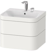 Duravit Waschtischset Happy D.2 Plus 575x490mm mit 2 Schubkästen in Taupe Supermatt