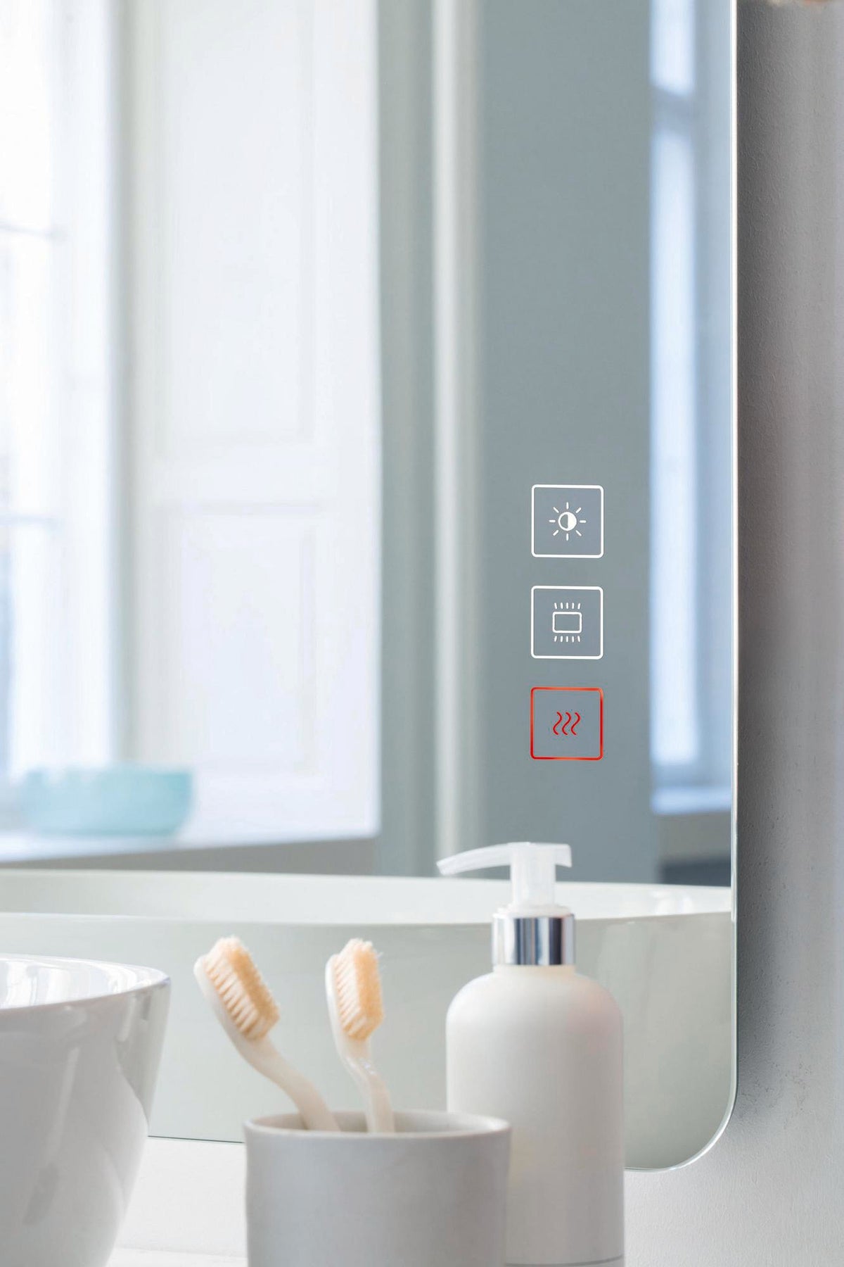 DURAVIT Luv Wandspiegel 500x800 mm mit LED-Beleuchtung, Spiegelheizung und berührungsloser Bedienung