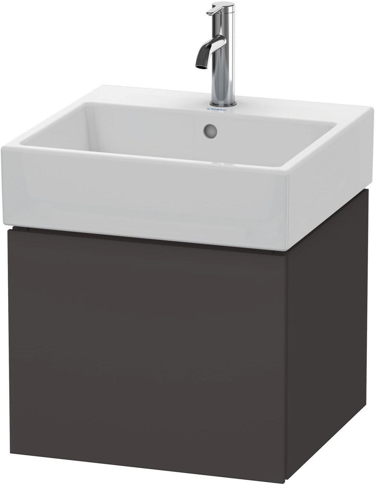 DURAVIT L-Cube Waschtischunterbau 484 mm, 1 Auszug, Weiß Matt, wandhängend, Tip-On