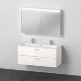DURAVIT XBase Möbel-Set 1230 mm Weiß Glänzend mit Waschtisch, Unterbau, Spiegelschrank