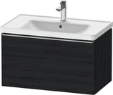 Duravit D-Neo Waschtischunterbau 784 mm Eiche Schwarz Matt mit 1 Auszug und Bronze-Griff