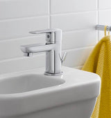 DURAVIT D-Code Einhebel-Waschtischmischer Schwarz mit FreshStart und MinusFlow