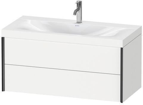 Duravit Möbelwaschtischset XViu 1000x480mm mit Unterbau, Nussbaum mitte und keramischer Ventilabdeckhaube