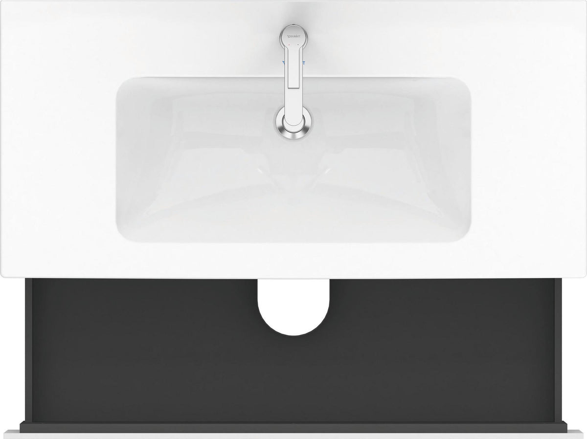 Duravit L-Cube Waschtischunterbau 1020 mm taupe matt – wandhängend, 2 Schubkästen, Tip-On