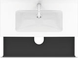 Duravit L-Cube Waschtischunterbau 1020 mm taupe matt – wandhängend, 2 Schubkästen, Tip-On