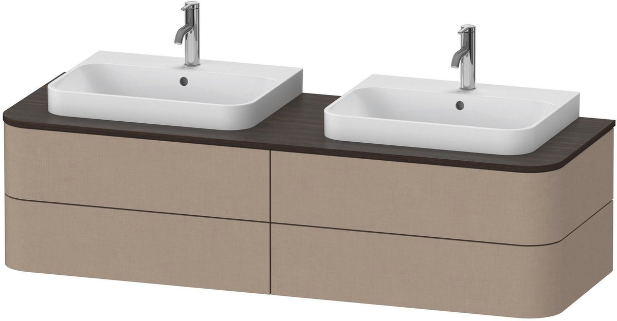 DURAVIT Happy D.2 Konsolenwaschtischunterbau 1600 mm mit 4 Schubkästen, Tip-On & LED