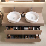 DURAVIT Balcoon Konsole 1400 mm mit Ausschnitt links – Elfenbein Matt