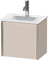 DURAVIT XViu Waschtischunterbau wandhängend 1 Tür rechts champagner matt/basalt matt 397x430x310 mm