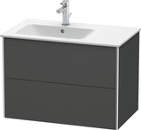 Duravit XSquare Waschtischunterbau 810 mm betongrau matt mit 2 Schubkästen und Tip-On-Technik