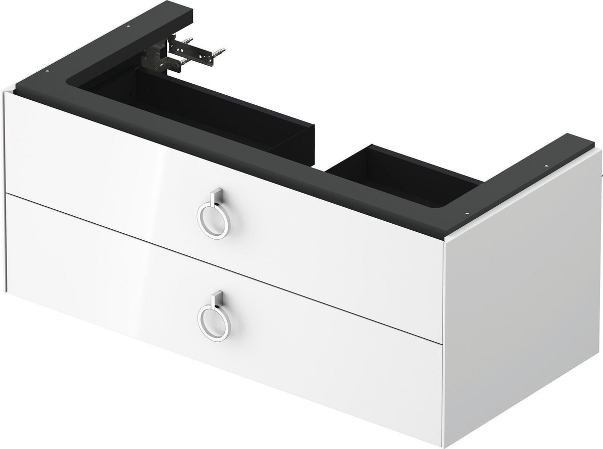 DURAVIT Waschtischunterbau White Tulip wandhängend 984 mm mit 2 Schubkästen, weiß seidenmatt