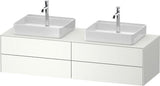 Duravit White Tulip Waschtischunterbau 1600 mm Nussbaum links von Philippe Starck