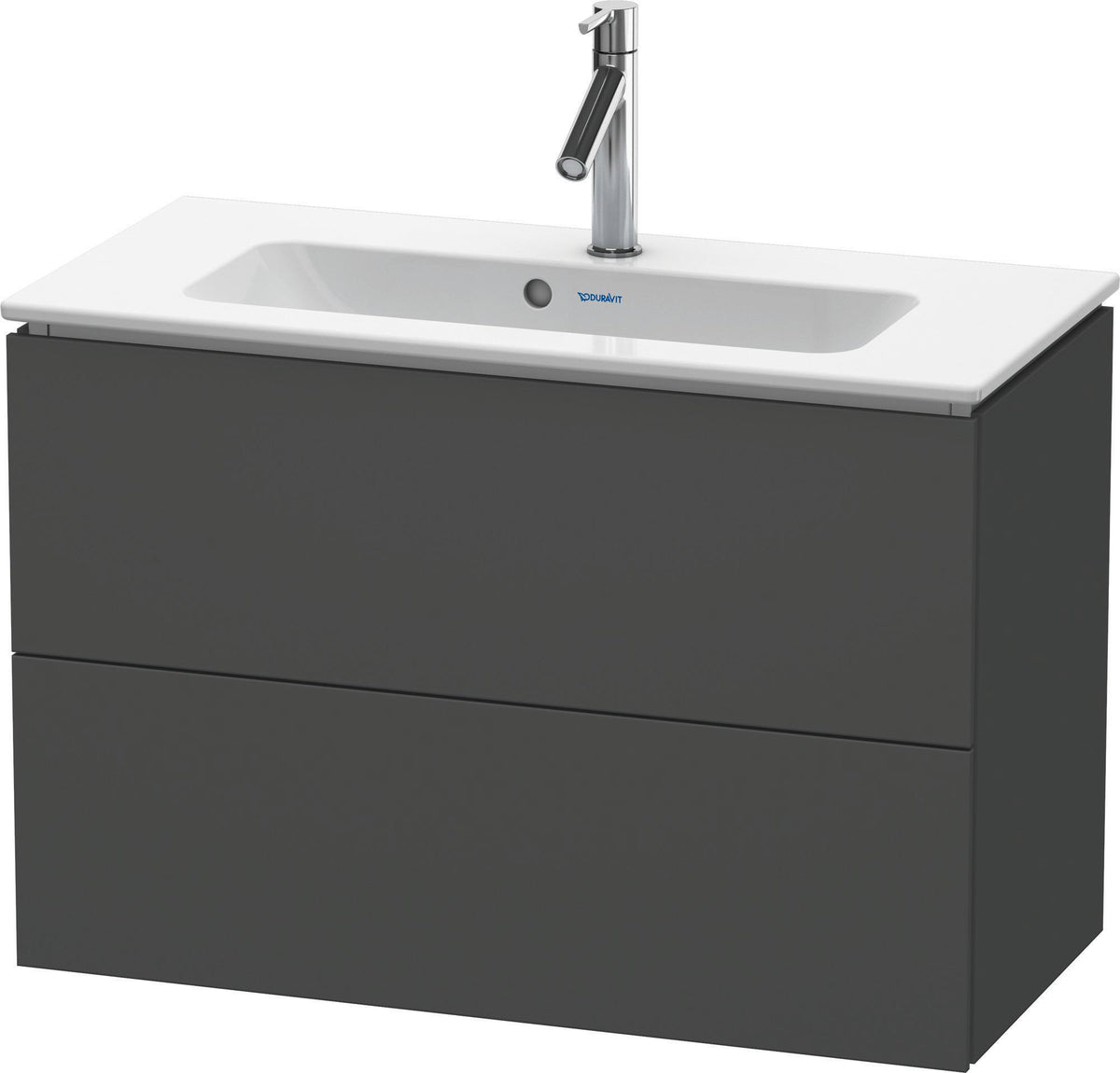 DURAVIT L-Cube Waschtischunterbau 820 mm weiß matt mit 2 Schubkästen und Tip-On-Technik