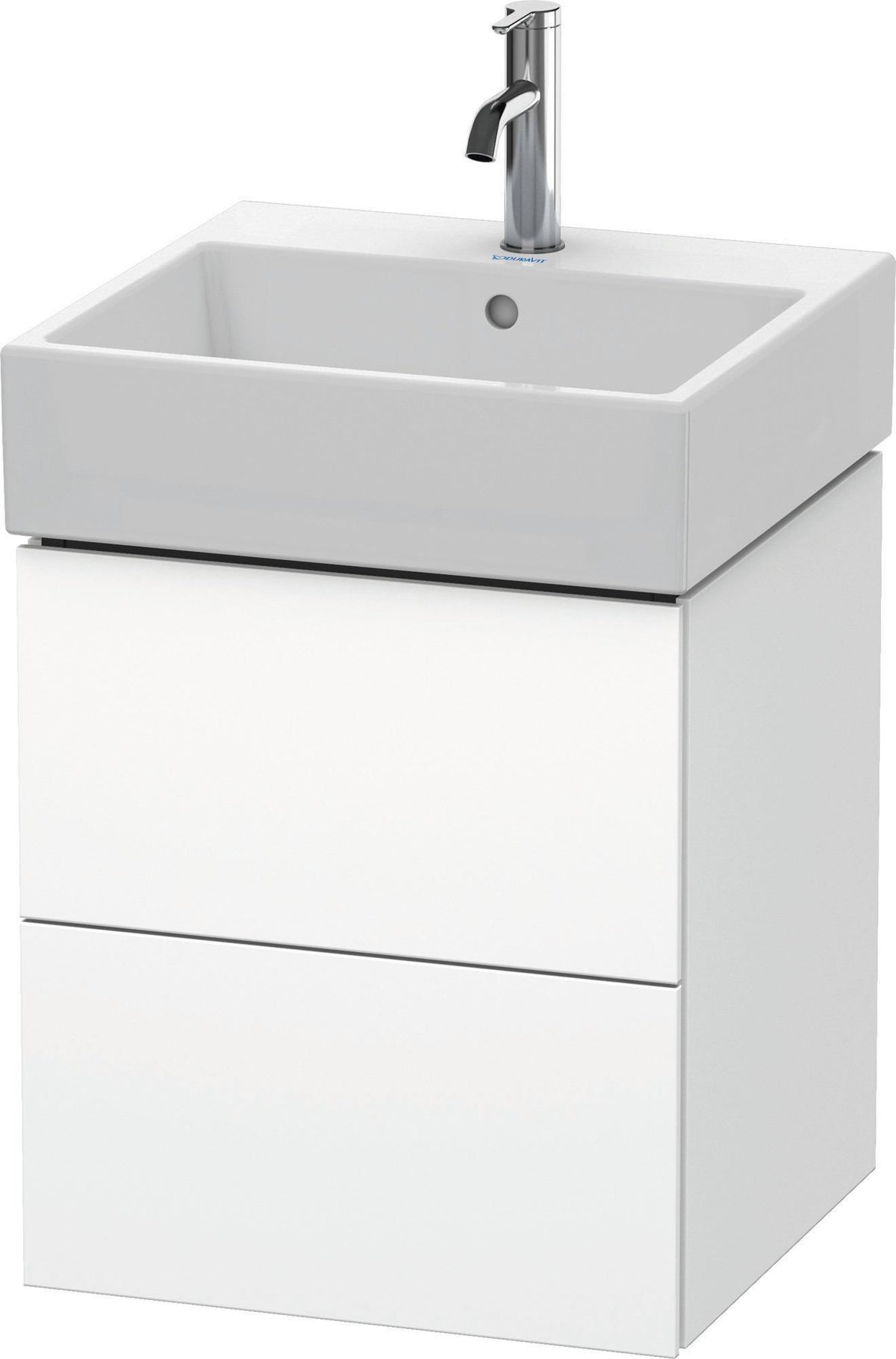 DURAVIT L-Cube Waschtischunterbau 544x484x459 mm, 2 Schubkästen, Weiß Matt, Wandmontage