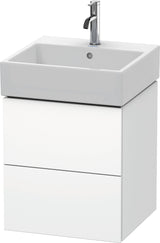 DURAVIT L-Cube Waschtischunterbau 544x484x459 mm, 2 Schubkästen, Weiß Matt, Wandmontage