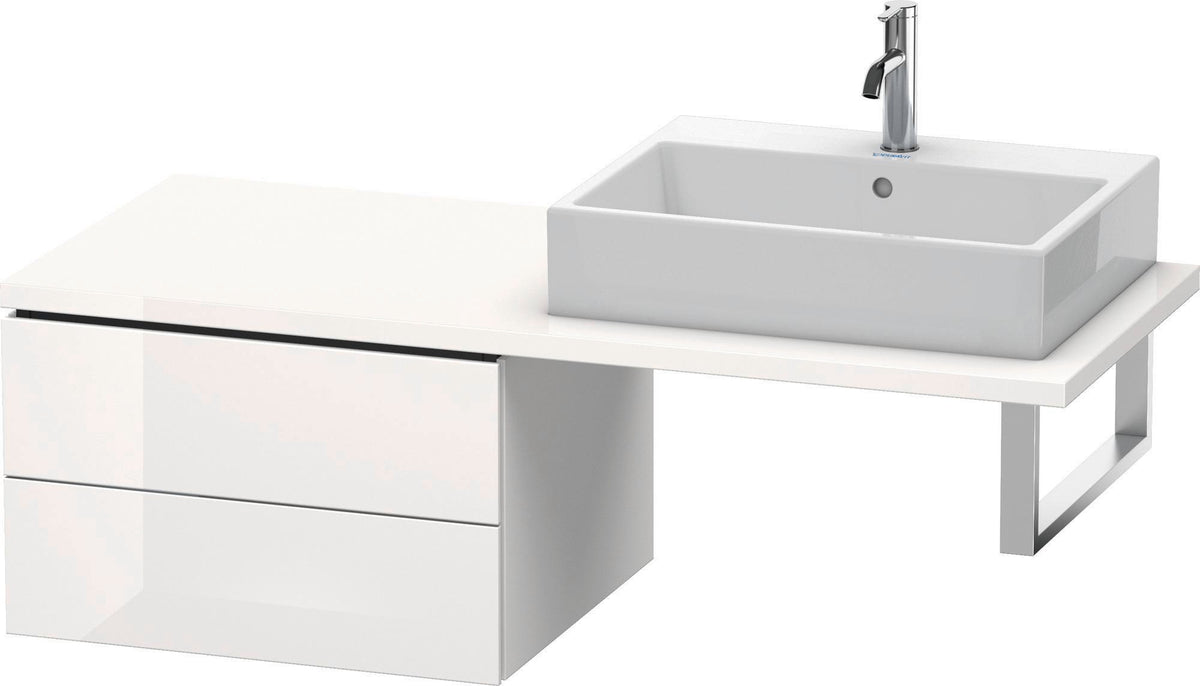 Duravit L-Cube Konsolenunterschrank 620 mm Weiß Matt mit 2 Schubkästen und Tip-on-Technik