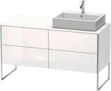 DURAVIT XSquare Waschtischunterbau betongrau matt 1400 mm mit 4 Auszügen