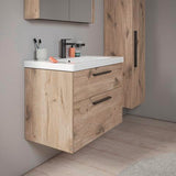 DURAVIT D-Code Halbhochschrank 400 mm, rechts, Basalt Matt, 1 Tür, Glasböden
