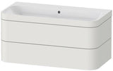 DURAVIT Waschtischset Happy D.2 Plus 2 Schubkästen 975x490 mm eiche hell taupe supermatt