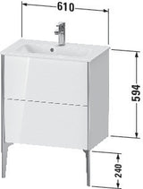 Duravit Waschtischunterbau XVIU 610x834x390mm 2 Auszüge Compact s-matt