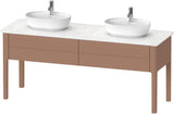 Duravit Waschtischunterbau Luv bodenstehend 1733 mm mit 2 Auszügen in Mandel Seidenmatt
