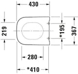 DURAVIT WC-Sitz Happy D.2 Anthrazit matt mit Absenkautomatik und Edelstahl-Scharnieren