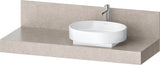 DURAVIT Balcoon Konsole 1400x370x550 mm mit Ausschnitt links, Lava Struktur