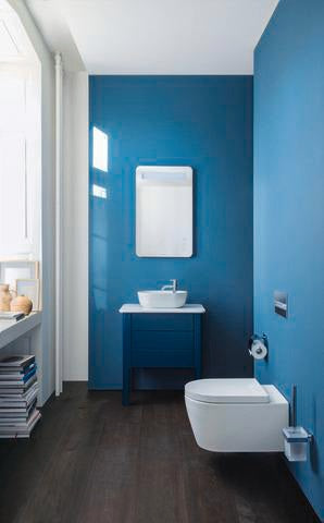 DURAVIT Karree Bürstengarnitur Chrom Wandhängend 95x95x350 mm – Weiß Matt Akzent