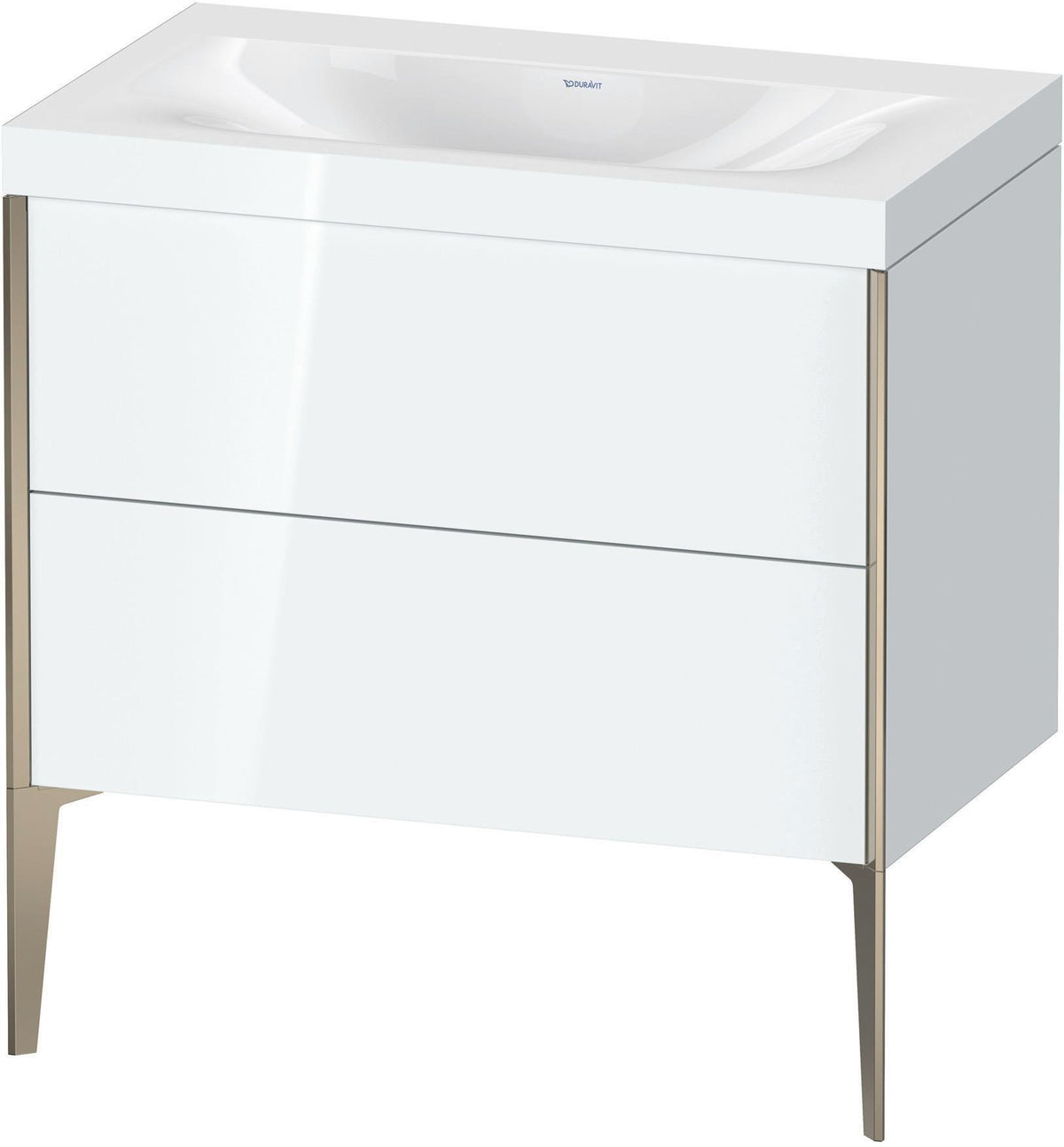 DURAVIT XViu c-bonded Waschtischset 800 mm bodenstehend mit 2 Auszügen und Tip-on Technik