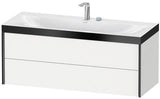 Duravit XVIU Möbelwaschtischset 1200x480mm mit Viu Waschtisch, Nussbaum Mitte, wandhängend