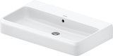 DURAVIT Qatego Waschtisch 800 mm mit Hahnlochbank & HygieneGlaze – Weiß Hochglanz