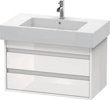 Duravit Ketho Waschtischunterbau wandhängend 800 mm, 2 Schubkästen, weiß matt – für Vero 032985