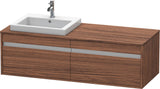 Duravit Ketho Waschtischunterbau 1400 mm wandhängend, 2 Auszüge, weiß matt, Becken links