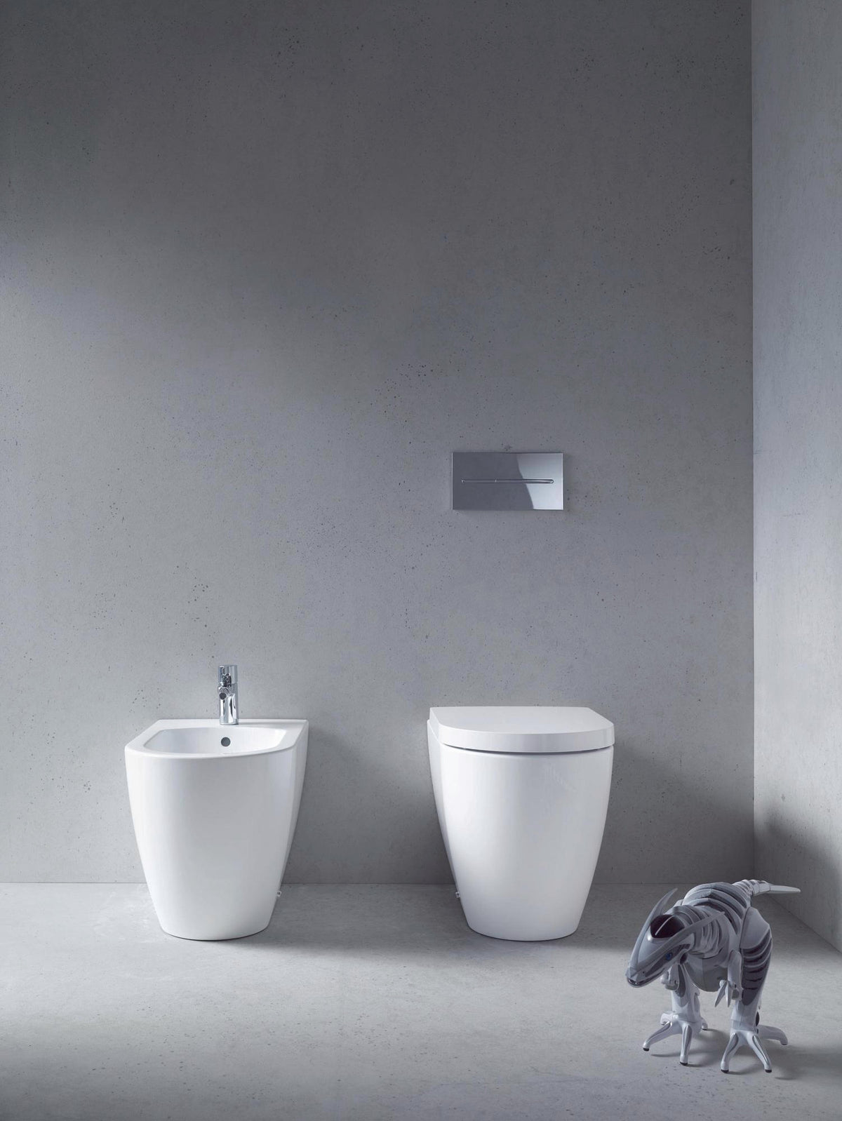 DURAVIT Stand-Bidet ME by Starck 600 mm Weiß Seidenmatt mit Hahnlochbank