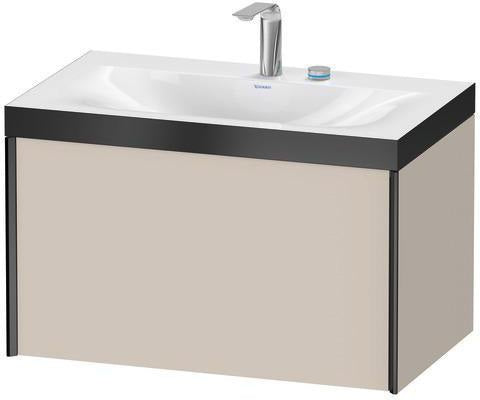 Duravit Möbelwaschtischset XViu 800x480mm mit Unterbau, Auszug und Hahnlochbank