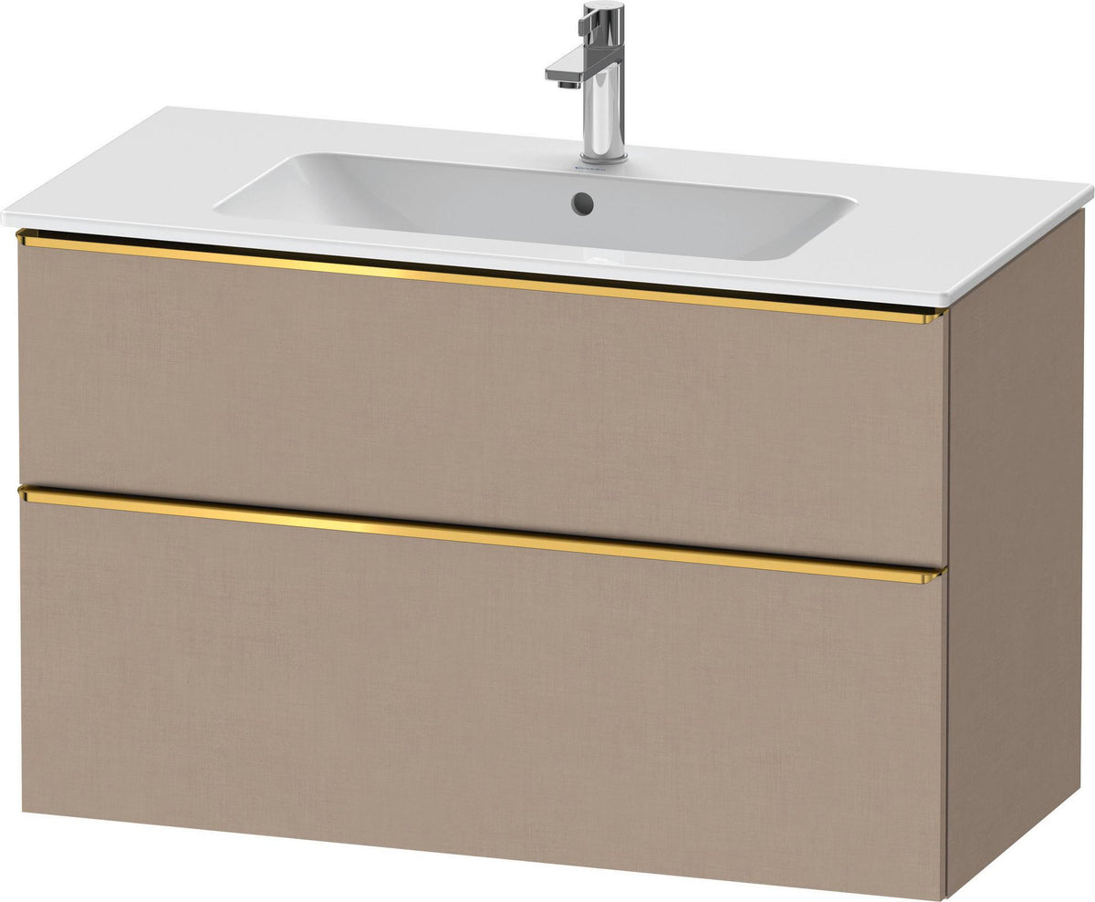 DURAVIT D-Neo Waschtischunterbau 1010 mm Eiche Schwarz mit Bronze Griff