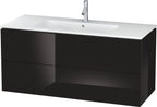 schwarz hochglanz / Mitteldichte Faserplatte (MDF) / 2 Schubkästen