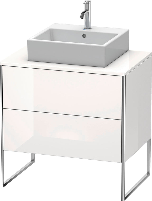DURAVIT XSquare Waschtischunterbau bodenstehend 800 mm Graphit Supermatt mit 2 Auszügen