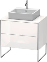 Duravit XSquare Waschtischunterbau bodenstehend 800 mm mit 2 Schubladen, Weiß Seidenmatt