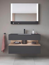 DURAVIT Qatego Einbauwaschtisch mit Konsolenwaschtischunterbau 1000 mm, 1 Auszug, antibakteriell