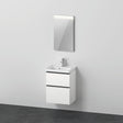 DURAVIT D-Neo Möbel-Set 500x400mm Weiß Matt mit Waschtisch, Unterbau, Spiegel und LED