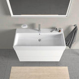 Duravit Waschtisch Vero Air 1000 mm mit Überlauf, 1 Hahnloch Mitte, weiß – Wandmontage