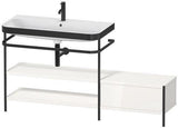 Duravit Waschtischset Happy D.2 Plus 1600x490mm taupe supermatt mit Hahnloch