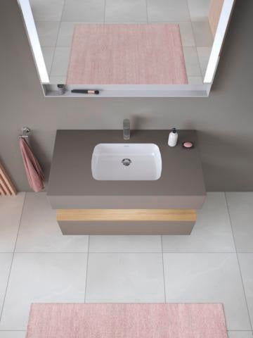 DURAVIT Qatego Einbauwaschtisch mit Konsolenwaschtischunterbau 1000 mm, 1 Auszug, antibakteriell