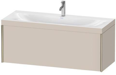 Duravit Möbelwaschtischset XVIU 1200x480mm Chaos-Marmor / Ta s-matt mit Unterbau und Auszug